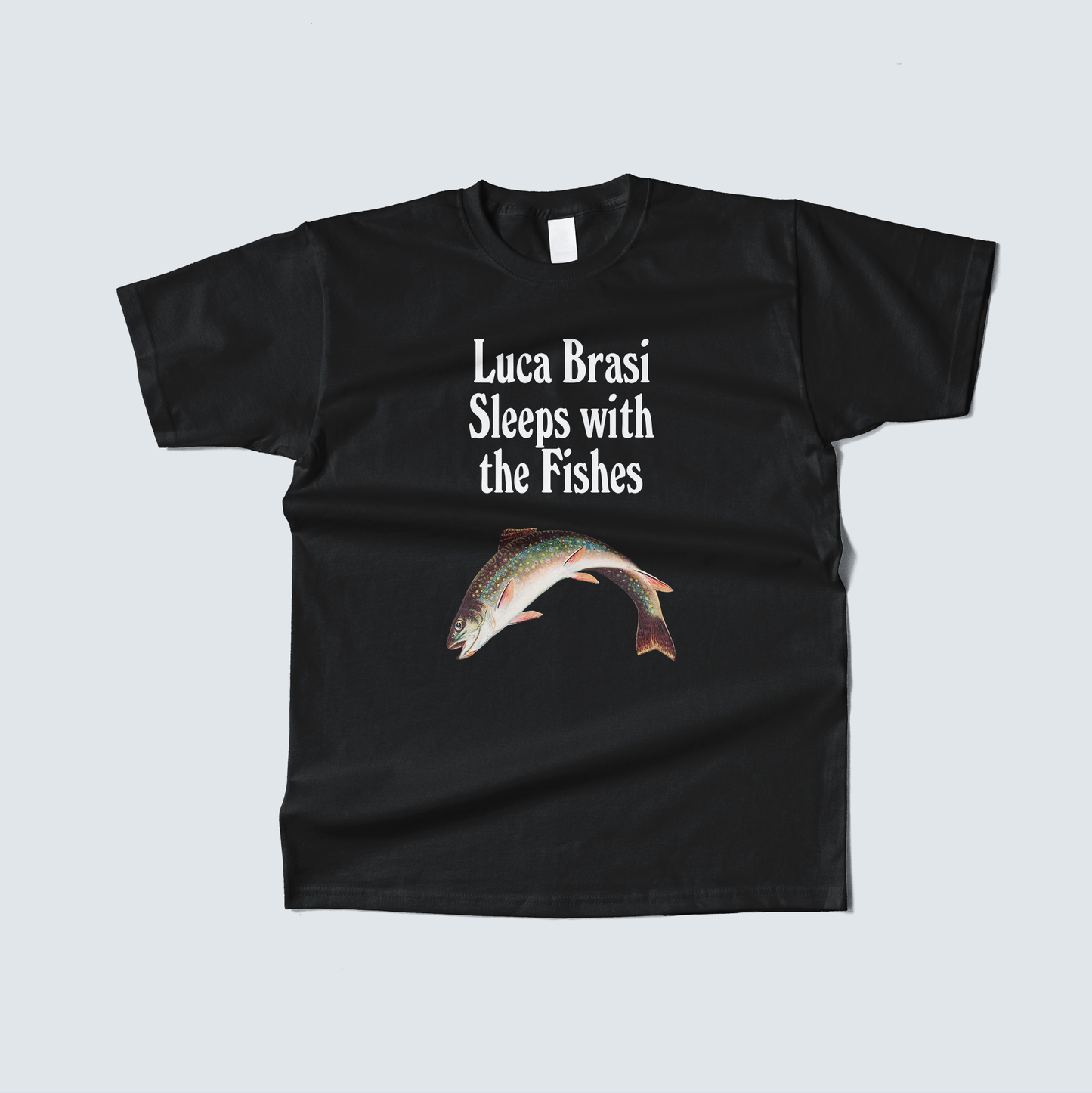 Playera Luca Brasi Sleeps with the Fishes - El Padrino